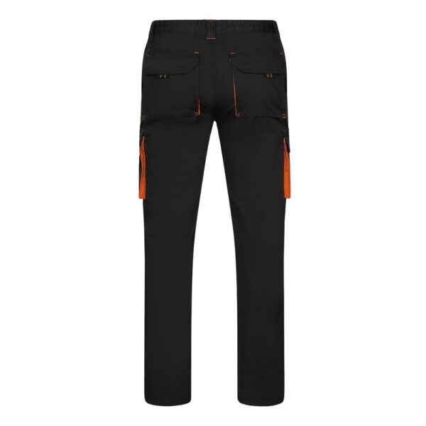 36031_213-b VL FIDES. Two-tone, multi-pocket stretch trousers (240g/m²), in cotton (46%), EME (38%) and polyester (16%)