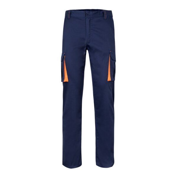 36031_214 VL FIDES. Two-tone, multi-pocket stretch trousers (240g/m²), in cotton (46%), EME (38%) and polyester (16%)