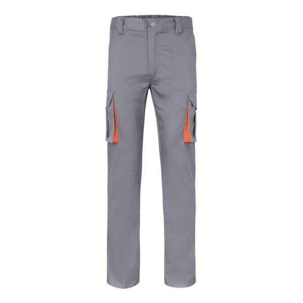 36031_217 VL FIDES. Two-tone, multi-pocket stretch trousers (240g/m²), in cotton (46%), EME (38%) and polyester (16%)