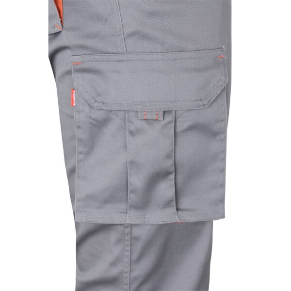 36031_217-e VL FIDES. Two-tone, multi-pocket stretch trousers (240g/m²), in cotton (46%), EME (38%) and polyester (16%)