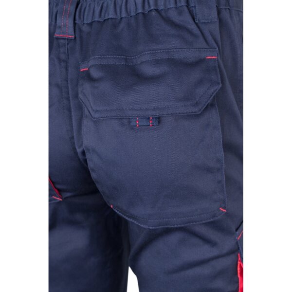 36031_224-f VL FIDES. Two-tone, multi-pocket stretch trousers (240g/m²), in cotton (46%), EME (38%) and polyester (16%)