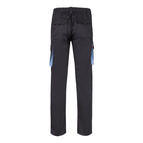 36031_227-b VL FIDES. Two-tone, multi-pocket stretch trousers (240g/m²), in cotton (46%), EME (38%) and polyester (16%)