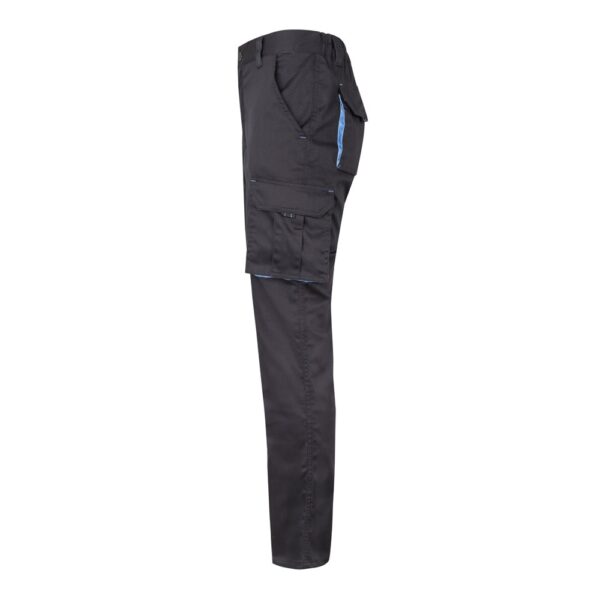 36031_227-c VL FIDES. Two-tone, multi-pocket stretch trousers (240g/m²), in cotton (46%), EME (38%) and polyester (16%)