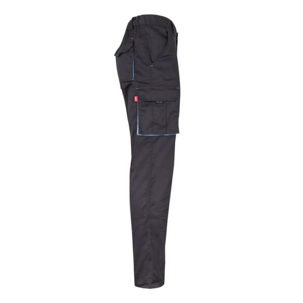 36031_227-d VL FIDES. Two-tone, multi-pocket stretch trousers (240g/m²), in cotton (46%), EME (38%) and polyester (16%)