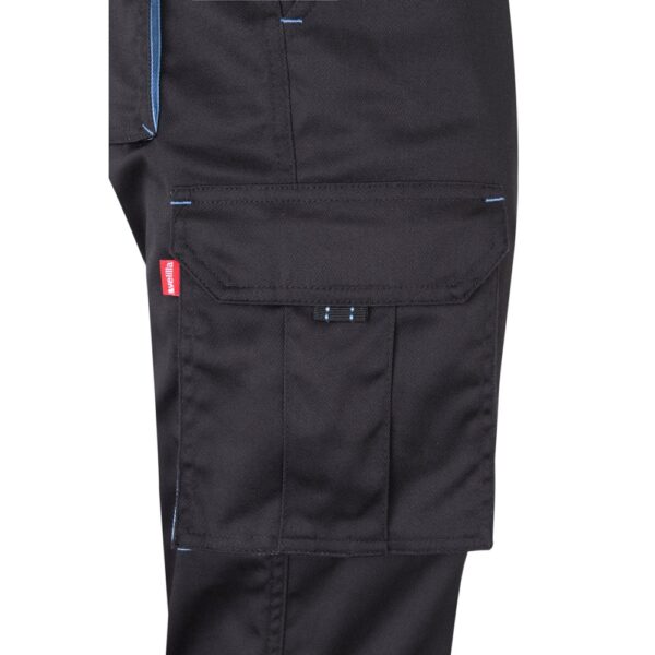 36031_227-e VL FIDES. Two-tone, multi-pocket stretch trousers (240g/m²), in cotton (46%), EME (38%) and polyester (16%)