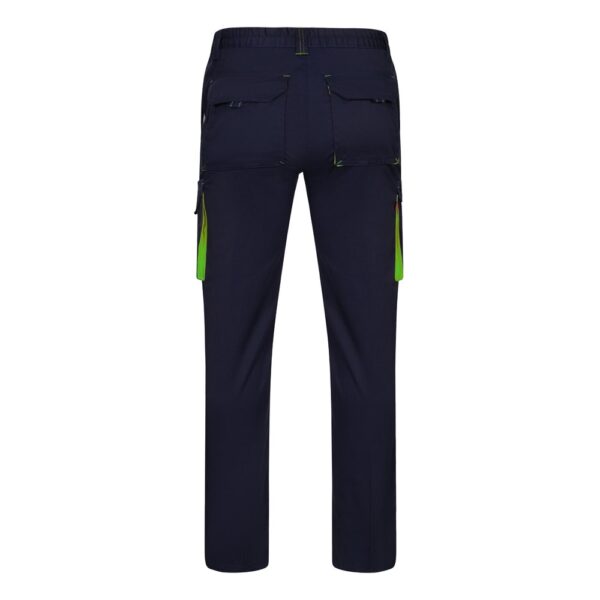 36031_234-b VL FIDES. Two-tone, multi-pocket stretch trousers (240g/m²), in cotton (46%), EME (38%) and polyester (16%)