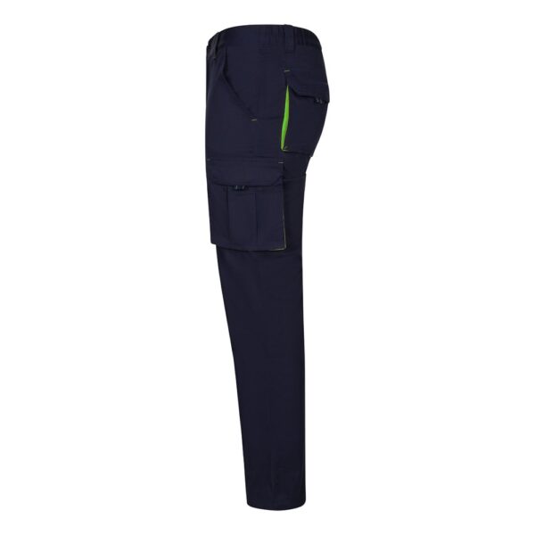 36031_234-c VL FIDES. Two-tone, multi-pocket stretch trousers (240g/m²), in cotton (46%), EME (38%) and polyester (16%)