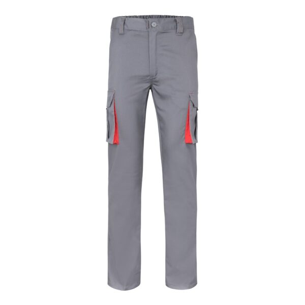 36031_237 VL FIDES. Two-tone, multi-pocket stretch trousers (240g/m²), in cotton (46%), EME (38%) and polyester (16%)