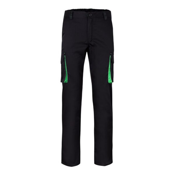 36031_243 VL FIDES. Two-tone, multi-pocket stretch trousers (240g/m²), in cotton (46%), EME (38%) and polyester (16%)