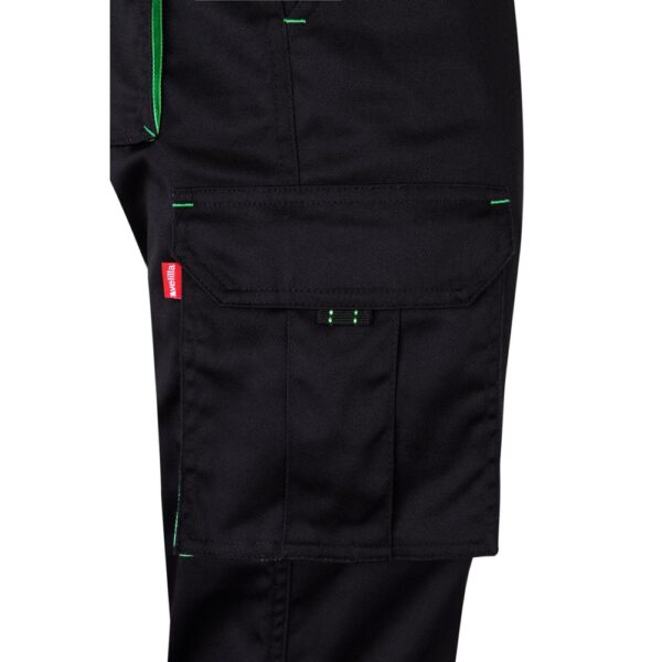 36031_243-e VL FIDES. Two-tone, multi-pocket stretch trousers (240g/m²), in cotton (46%), EME (38%) and polyester (16%)
