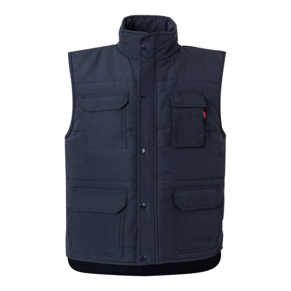36047_134 VL MEFITIS. Multi-pocket padded vest (220g/m²), in polyester (100%)