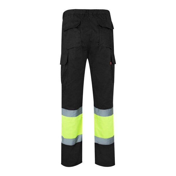 VL ATHENA. Two-tone twill trousers (210g/m²), lined, multi-pocket, in cotton (20%) and polyester (80%)