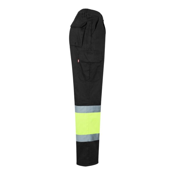 VL ATHENA. Two-tone twill trousers (210g/m²), lined, multi-pocket, in cotton (20%) and polyester (80%)