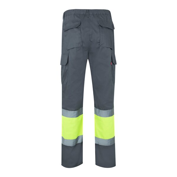VL ATHENA. Two-tone twill trousers (210g/m²), lined, multi-pocket, in cotton (20%) and polyester (80%)