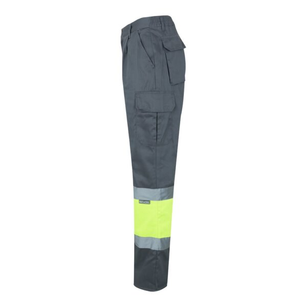 VL ATHENA. Two-tone twill trousers (210g/m²), lined, multi-pocket, in cotton (20%) and polyester (80%)