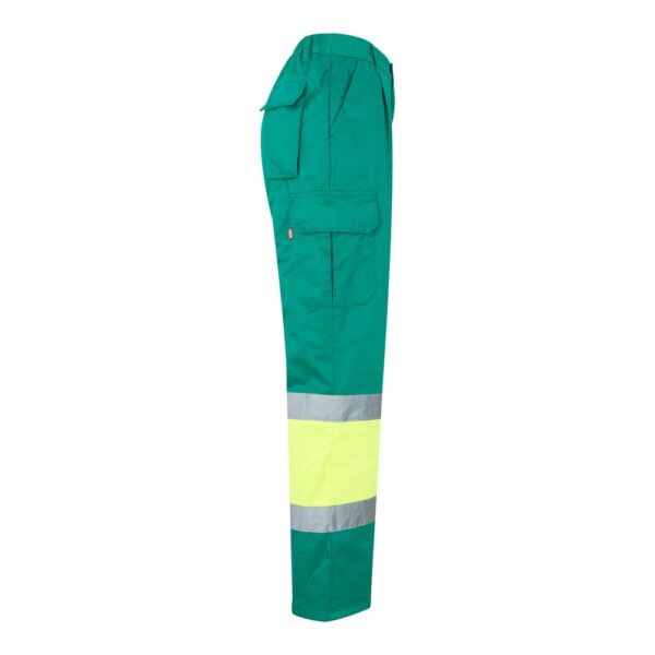 VL ATHENA. Two-tone twill trousers (210g/m²), lined, multi-pocket, in cotton (20%) and polyester (80%)