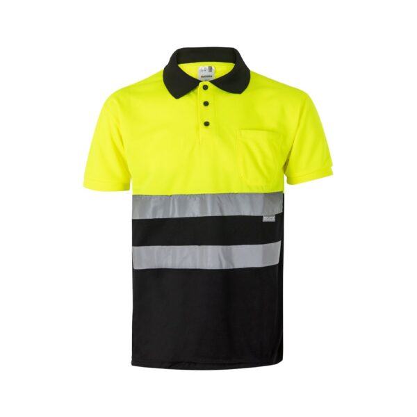 36063_203 VL CUPID. Two-tone bird-eye polo shirt (160g/m²) with short sleeves, in polyester (100%)