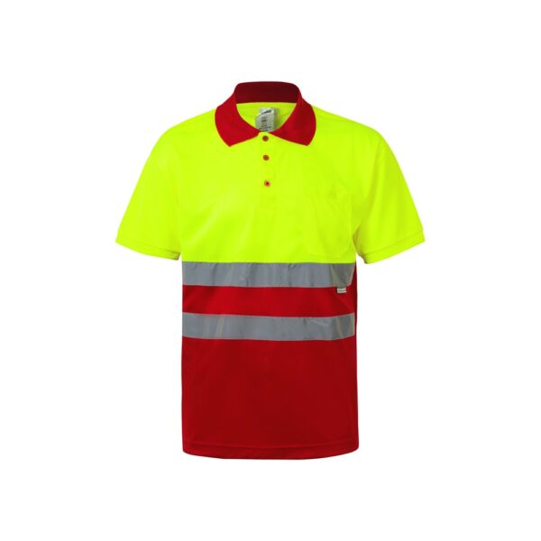 36063_205 VL CUPID. Two-tone bird-eye polo shirt (160g/m²) with short sleeves, in polyester (100%)