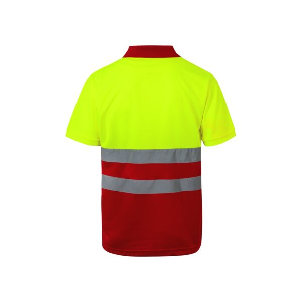 36063_205-b VL CUPID. Two-tone bird-eye polo shirt (160g/m²) with short sleeves, in polyester (100%)