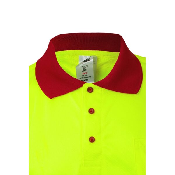 36063_205-e VL CUPID. Two-tone bird-eye polo shirt (160g/m²) with short sleeves, in polyester (100%)
