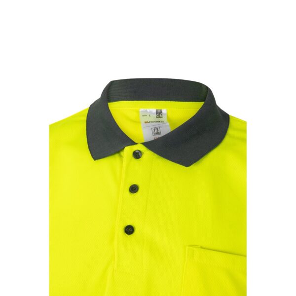 36063_207-e VL CUPID. Two-tone bird-eye polo shirt (160g/m²) with short sleeves, in polyester (100%)