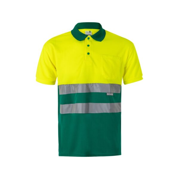 36063_209 VL CUPID. Two-tone bird-eye polo shirt (160g/m²) with short sleeves, in polyester (100%)