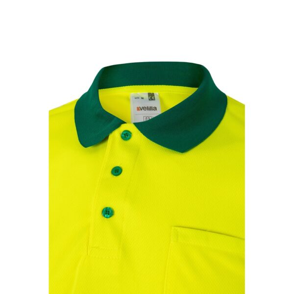 36063_209-e VL CUPID. Two-tone bird-eye polo shirt (160g/m²) with short sleeves, in polyester (100%)