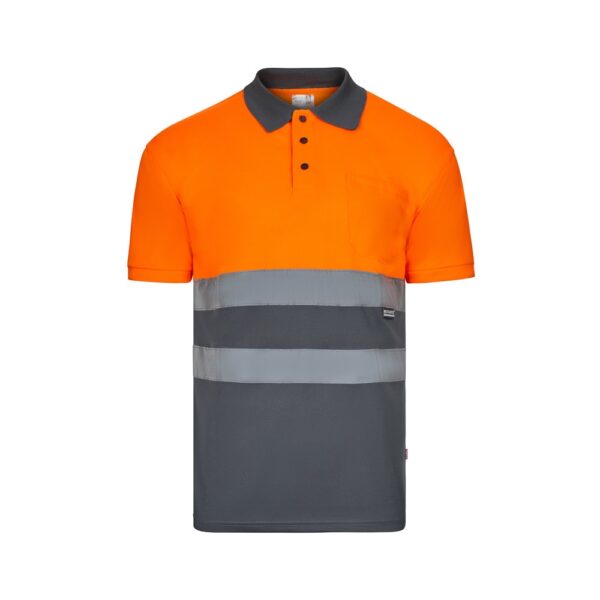 36063_217 VL CUPID. Two-tone bird-eye polo shirt (160g/m²) with short sleeves, in polyester (100%)
