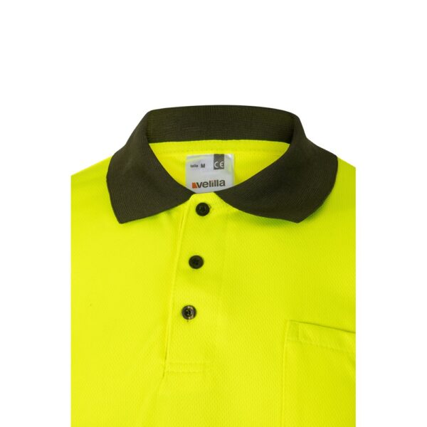 36063_219-e VL CUPID. Two-tone bird-eye polo shirt (160g/m²) with short sleeves, in polyester (100%)