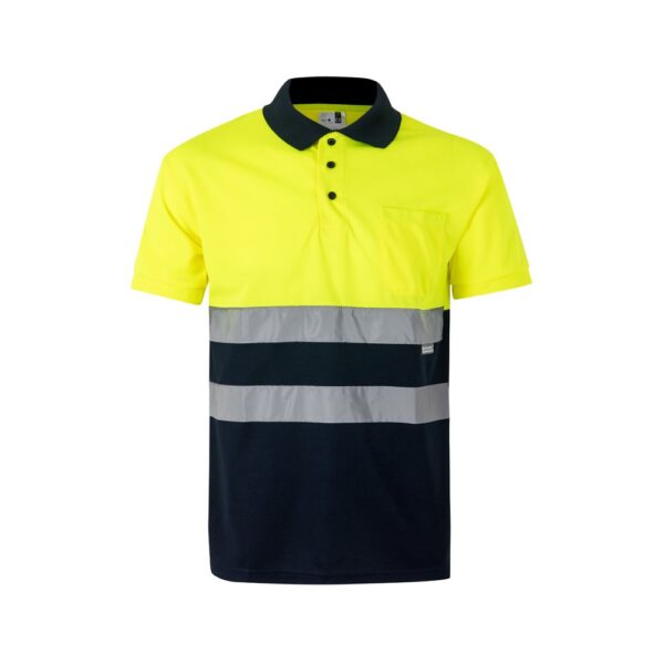 36065_204 VL CUPID LARGE. Two-tone bird-eye polo shirt (160g/m²) with short sleeves, in polyester (100%)
