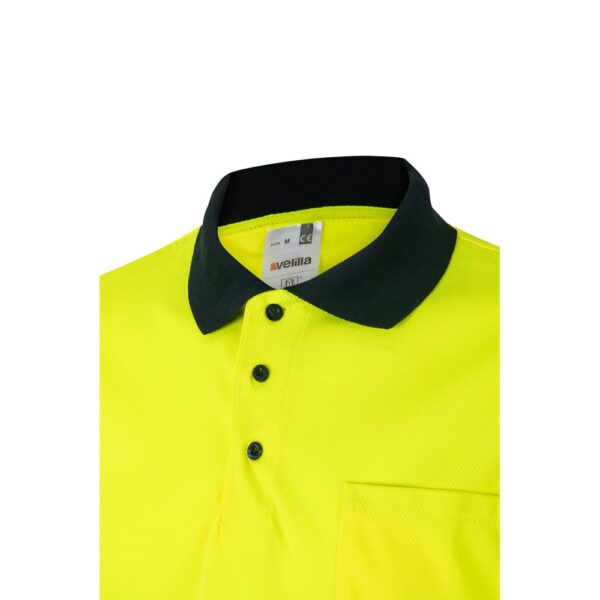 36065_204-e VL CUPID LARGE. Two-tone bird-eye polo shirt (160g/m²) with short sleeves, in polyester (100%)