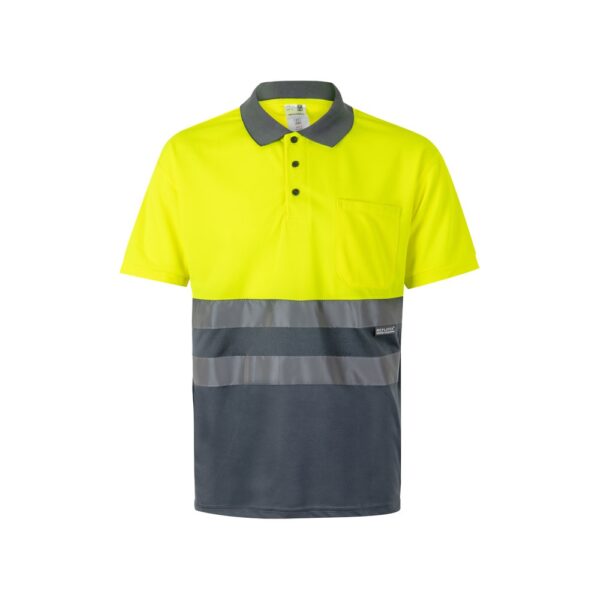 36065_207 VL CUPID LARGE. Two-tone bird-eye polo shirt (160g/m²) with short sleeves, in polyester (100%)