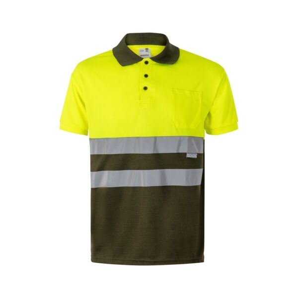 36065_219 VL CUPID LARGE. Two-tone bird-eye polo shirt (160g/m²) with short sleeves, in polyester (100%)