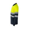 VL VULCAN. Two-tone bird-eye polo shirt (160g/m²) with long sleeves, in polyester (100%)