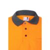 VL VULCAN. Two-tone bird-eye polo shirt (160g/m²) with long sleeves, in polyester (100%)