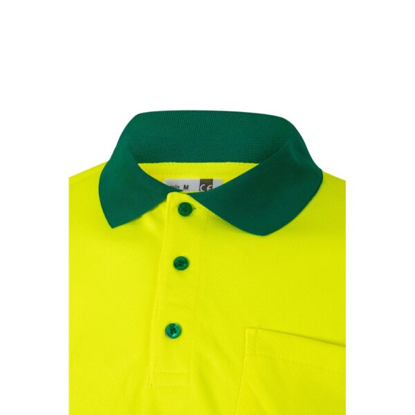 36069_209-e VL VULCAN LARGE. Two-tone bird-eye polo shirt (160g/m²) with long sleeves, in polyester (100%)