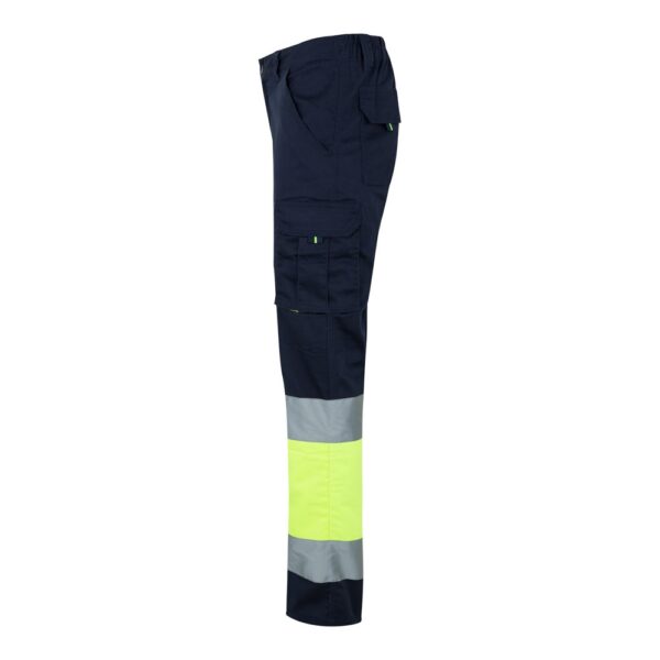 VL ZEUS. Two-tone, multi-pocket stretch trousers (240g/m²), in cotton (46%), EME (38%) and polyester (16%)