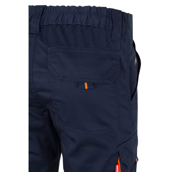 VL ZEUS. Two-tone, multi-pocket stretch trousers (240g/m²), in cotton (46%), EME (38%) and polyester (16%)