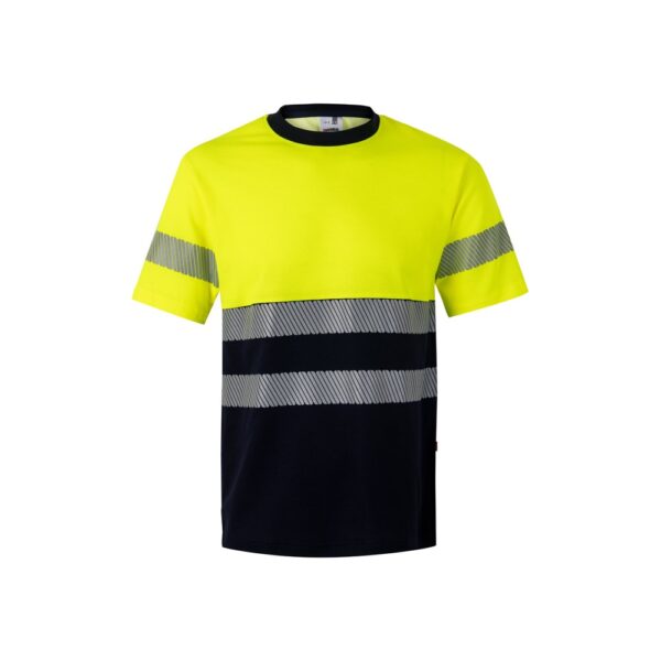 36096_204 VL BASTET. Two-tone piqué T-shirt (150g/m²), in cotton (55%) and polyester (45%)