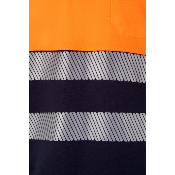 VL ACHELOUS. Two-tone piqué polo shirt (150g/m²) with short sleeves, in cotton (55%) and polyester (45%)