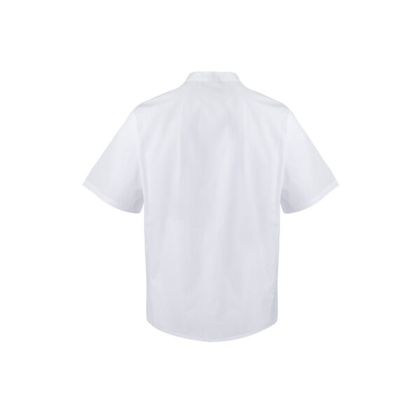 36122_106-b VL DURGA. Short-sleeved poplin (110g/m²) kitchen jacket in cotton (35%) and polyester (65%)