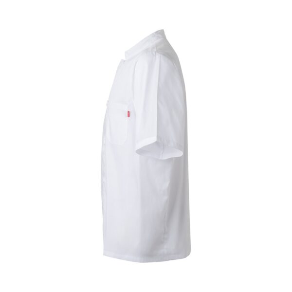 36122_106-c VL DURGA. Short-sleeved poplin (110g/m²) kitchen jacket in cotton (35%) and polyester (65%)