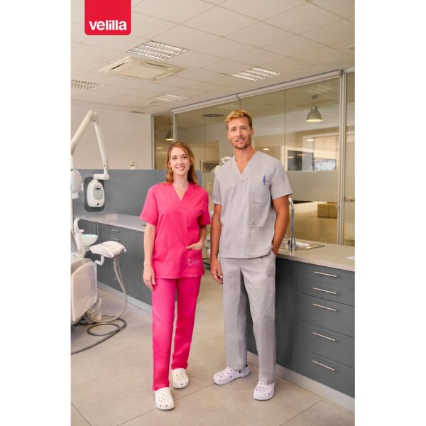 VL ILLAPA. Twill tunic (190g/m²) with short sleeves, in polyester (65%) and cotton (35%)