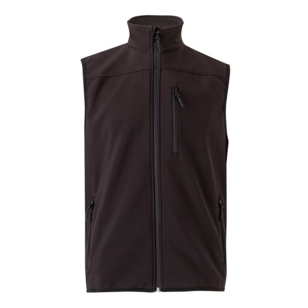 36136_103 VL VARUNA. Soft shell vest (280g/m²), with polar lining, in polyester (94%) and elastane (6%)