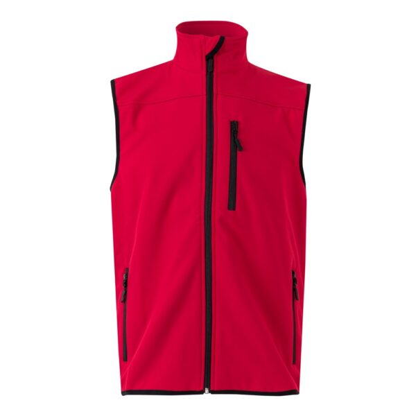 36136_105 VL VARUNA. Soft shell vest (280g/m²), with polar lining, in polyester (94%) and elastane (6%)