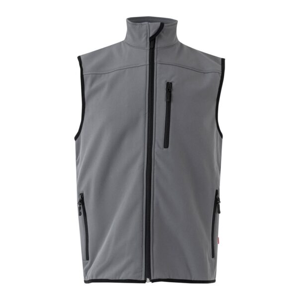 36136_113 VL VARUNA. Soft shell vest (280g/m²), with polar lining, in polyester (94%) and elastane (6%)