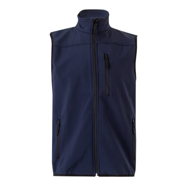 36136_134 VL VARUNA. Soft shell vest (280g/m²), with polar lining, in polyester (94%) and elastane (6%)
