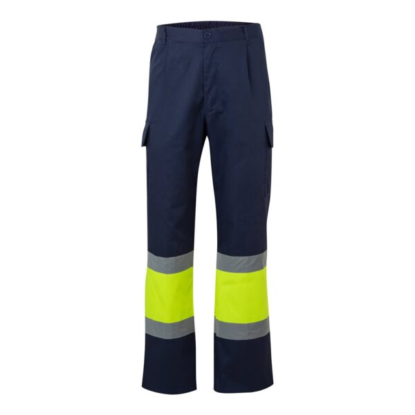 36138_204 VL ARTEMIS. Two-tone trousers, in twill (190g/m²), cotton (20%) and polyester (80%)