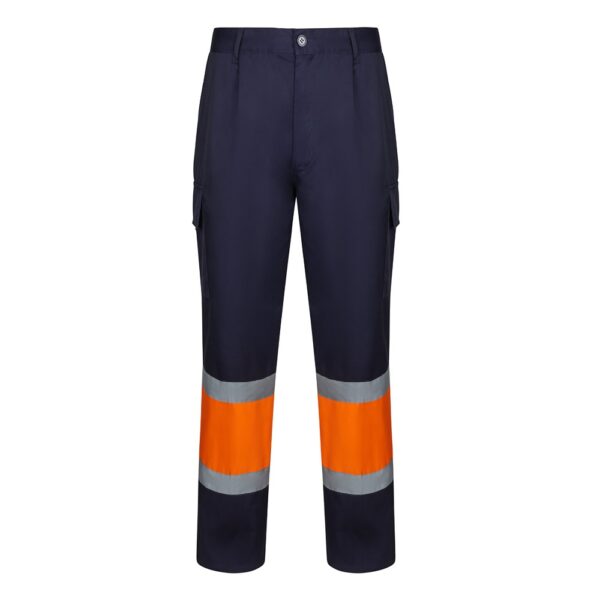 36138_214 VL ARTEMIS. Two-tone trousers, in twill (190g/m²), cotton (20%) and polyester (80%)
