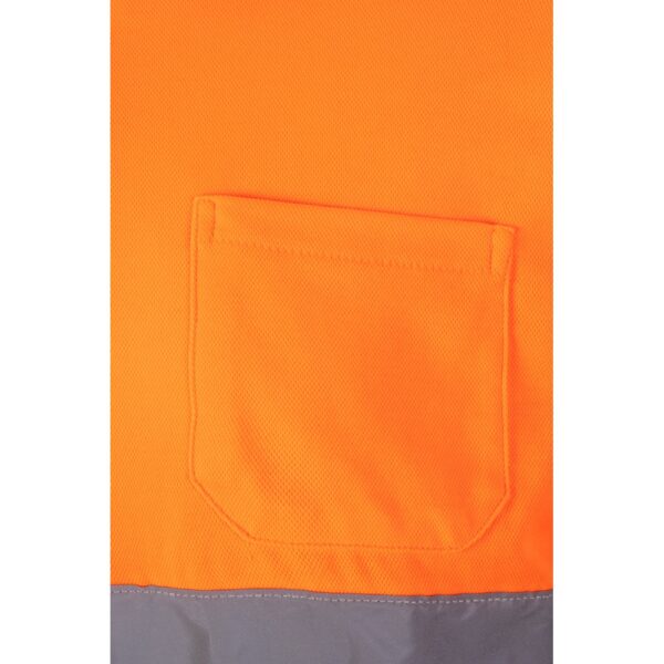 VL PLUTO. Two-tone piqué polo shirt (150g/m²) with long sleeves, in cotton (55%) and polyester (45%)
